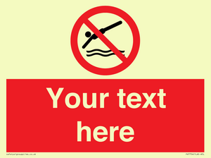 Custom prohibition no diving